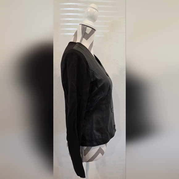 Anne Klein Women's Genuine Leather  Jacket  Sweater - Item 057 - Picture 6 of 14